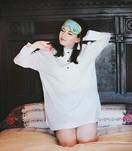 Utopiat máscara para los ojos de seda audrey style en azul turquesa inspirada en BAT's