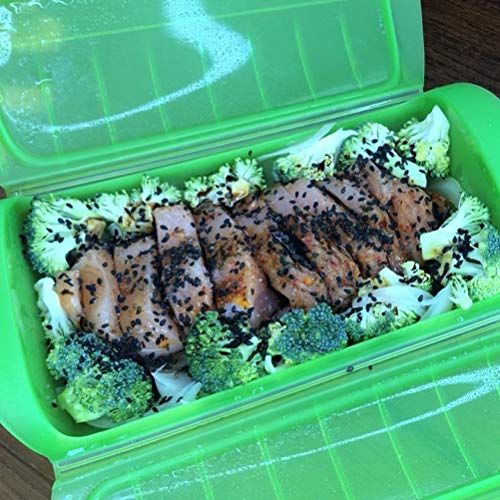 Uyuke Silicona Vapor Cuenco Horno de microondas Cesta de Silicona Cesta de Vapor Resistente al Calor Utensilios de Cocina