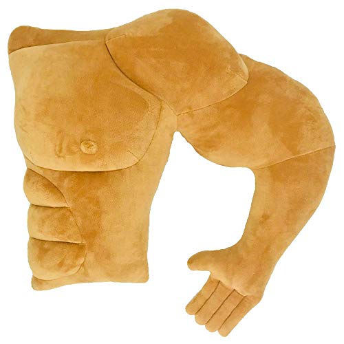 VACHICHI - Almohada para el cuerpo del hombre muscular, para novio, marido, esposo, amigo, broma, regalo de broma para cumpleaños, día de San Valentín