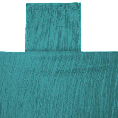 Vagabag - Saco Sábana de Dormir - Sábana de Seda Ultraligera - cómoda y Suave: 100% Seda Natural - Compartimento para Almohada - para Acampada y Cualquier Viaje (Verde Esmeralda, XL 1 Pers. 85x220 cm)