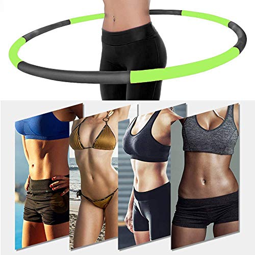 VAGAV Fitness ejercicio Pesado Hula Hoop, perder peso rápido por diversión forma de entrenamiento, quema de grasa modelo saludable, desmontable y diseño ajustable de tamaño (dia.95)
