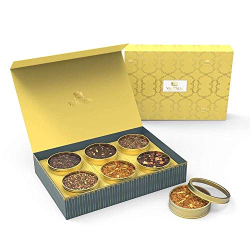 VAHDAM, Juego De Regalo De Té Surtido | 6 TEAS | Los mejores regalos de navidad para mujeres y hombres. Té negro, té verde, té de hierbas, té chai | Los mejores regalos para las mujeres