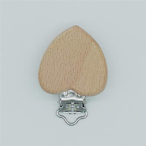 VALICLUD 17Pcs Clip de Chupete Animal de Madera de Haya Natural Mordedor No Tóxico para Bebé Niño Pequeño Dentición Agarre Juguete de Bricolaje