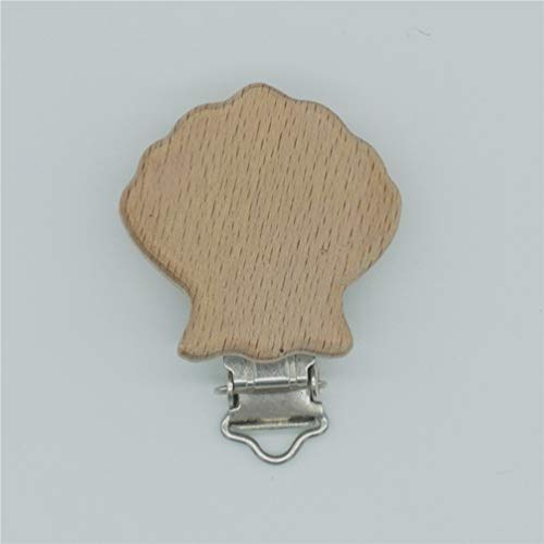 VALICLUD 17Pcs Clip de Chupete Animal de Madera de Haya Natural Mordedor No Tóxico para Bebé Niño Pequeño Dentición Agarre Juguete de Bricolaje