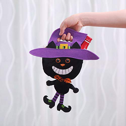 VALICLUD Cubo de Dulces de Halloween para Truco O Trato Fiesta de Disfraces Saco de Lona Reutilizable para Decoración Favor