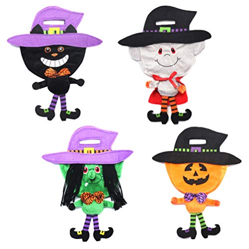 VALICLUD Cubo de Dulces de Halloween para Truco O Trato Fiesta de Disfraces Saco de Lona Reutilizable para Decoración Favor