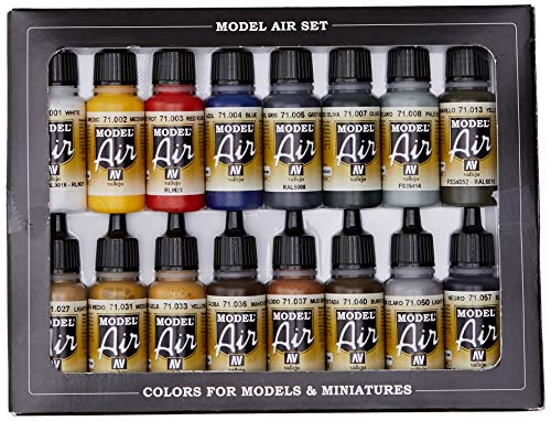 Vallejo Model Air Set - Set de pintura acrílica (16 unidades), multicolor