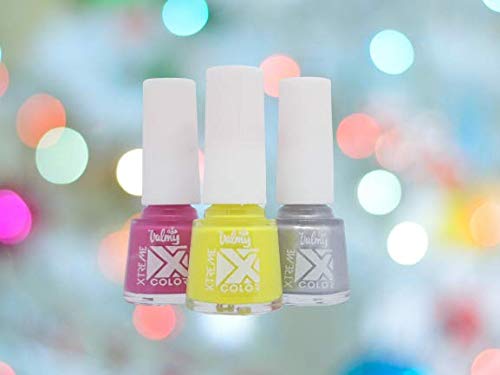 Valmy Color Xtreme Esmalte de Uñas – Set de Pintauñas de Secado Rápido, Colección Neon & Shine, Pack de 3: #36 Tiara, 107 Jelly Pink, 82 Neon Lights