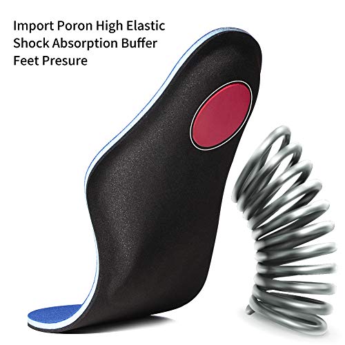 Valsole Plantillas Ortopédicas soportes de arco y talones la absorción de choque- para el dolor de talón, pie plano, Fascitis Plantar, dolor de rodilla y espalda (41-42 EU (270mm), blue-v7c)