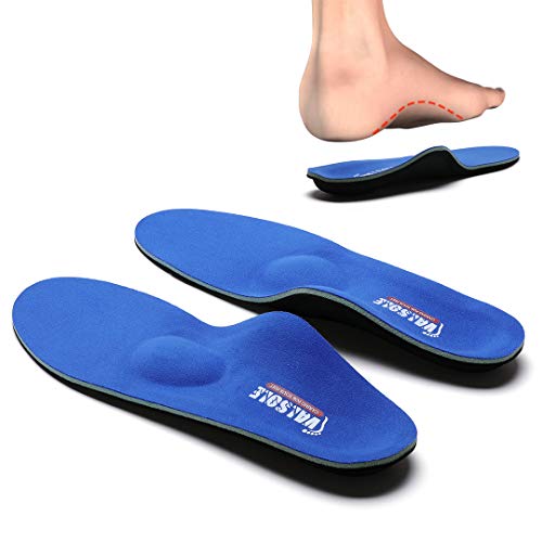Valsole Plantillas Ortopédicas soportes de arco y talones la absorción de choque- para el dolor de talón, pie plano, Fascitis Plantar, dolor de rodilla y espalda (40-41 EU (260mm), blue-v7b)