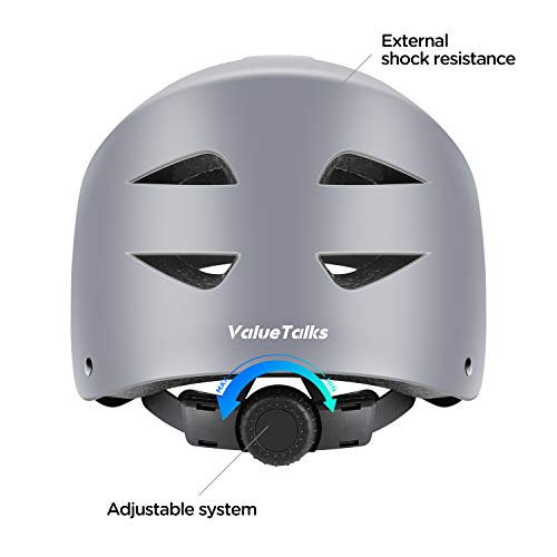 ValueTalks Casco Bicicleta Infantil con ajustador para Monopatín Patinaje BMX Esquiar,Apto para los niños de 5-16 años