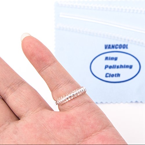 Vancool (18-pack)Anillo reductores Tamaño Ajustador (1.5mm/2mm/3mm), con el paño de pulido del anillo, perfecto para los anillos flojos
