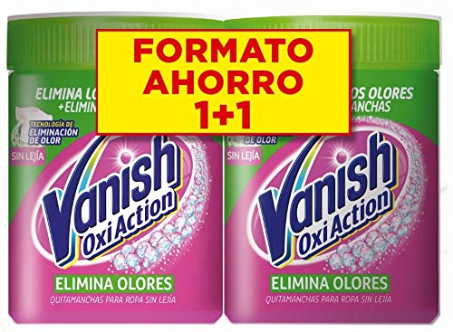 Vanish Oxi Action Elimina Olores- Quitamanchas para Ropa Blanca y de Color con Eliminación del Olor, en Polvo, Sin Lejía - Pack de 2 x 840 g