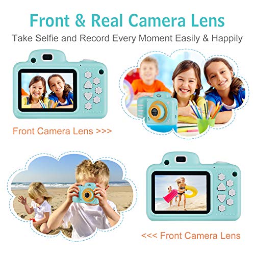 Vannico Camara Fotos, Camara para Niños Cámaras de Video para niños Cámara Digital 8MP 1080P HD Juguetes para niña de 3-10 años con Tarjeta de 16GB TF (Azul)