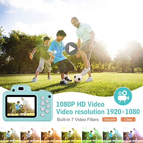 Vannico Camara Fotos, Camara para Niños Cámaras de Video para niños Cámara Digital 8MP 1080P HD Juguetes para niña de 3-10 años con Tarjeta de 16GB TF (Azul)