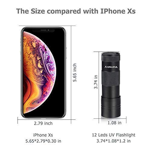 Vansky® Mascotas orina Ultra Violeta Detector perro/gato Quitamanchas fluorescente agentes sbiancanti Detector, UV Blacklight linterna eléctrica motrices, Manchas Secche sobre alfombras, cortinas y telas. 3 pilas AAA incluidas & INSERITO