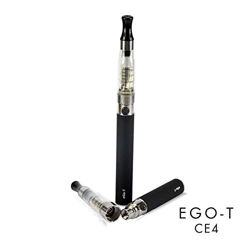 Vaper Cigarros Electrónicos, SMOK Vape Pen Ego-t EC4, Vape Pen + E Liquido, Top Refill Vaporizado, Batería Recargable Cigarro Electronico, E Cigarette Sin Nicotina 0.0mg (Plata)
