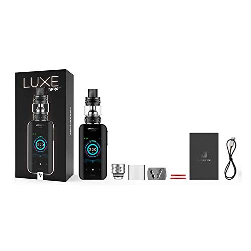 新品 	 Vaporesso Luxe-S Kit ，Cigarrillo Electrónico Vaping Kit 220W Box Mod Atomizador SKRR 8ml Tank E-Cig Vapor - Sin Nicotina y Sin E-líquido (Silver)
