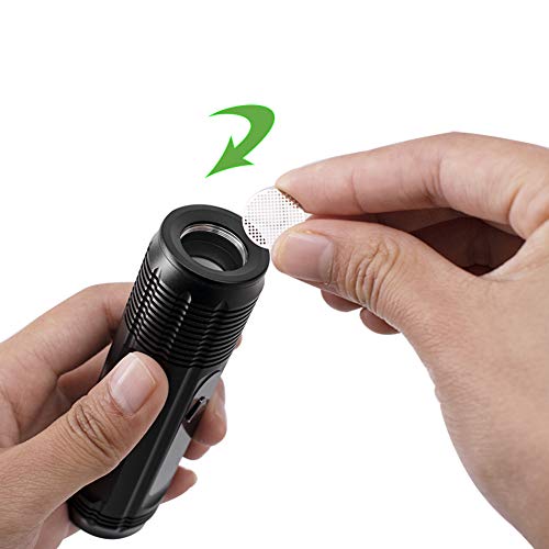 Vaporizador de hierbas secas,evaporador,con boquilla de vidrio y cámara de hierbas de cerámica, batería recargable de 2500 mAh, vía aérea independiente, Sin nicotina (Filter(5pcs))