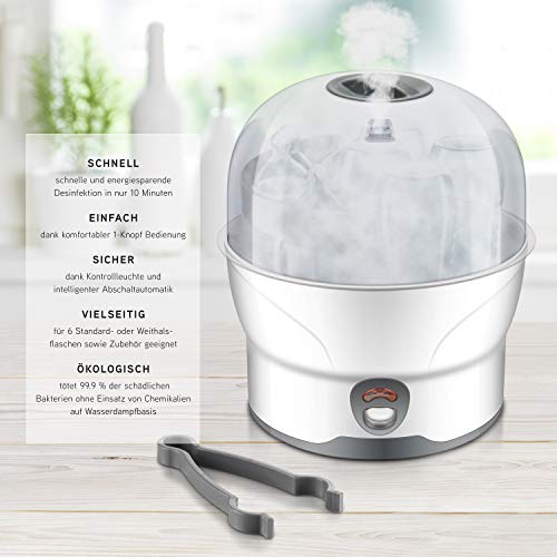 Vaporizador – Esterilizador de vapor para hasta 6 botellas y accesorios