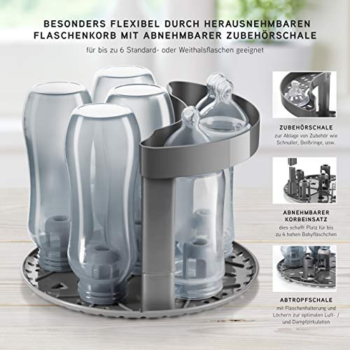 Vaporizador – Esterilizador de vapor para hasta 6 botellas y accesorios