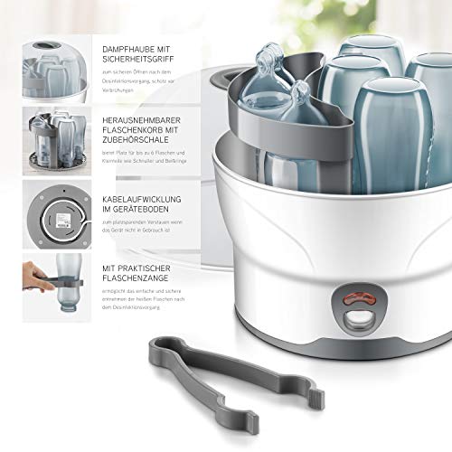 Vaporizador – Esterilizador de vapor para hasta 6 botellas y accesorios