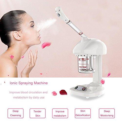 Vaporizador facial iónico Profesional Vaporizador facial 360 ° Rotación de Vaporizador iónico avanzado para la sauna facial SPA Hidratante.