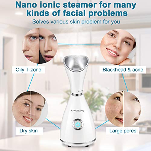 Vaporizador Facial Sauna Professional Steamer Facial Nano Ionica Home SPA Humidificador De Limpieza Profesional para El Cuidado De La Piel Limpieza Profunda De Los Poros Puntos Negros