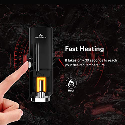 Vaporizador Hierba Seca Airistech con Flujo de Aire Aislado, Calentamiento Rápido, Notificación de Vibración, 2200 mA de Gran Capacidad Batería de Hierbas, Sin Nicotina