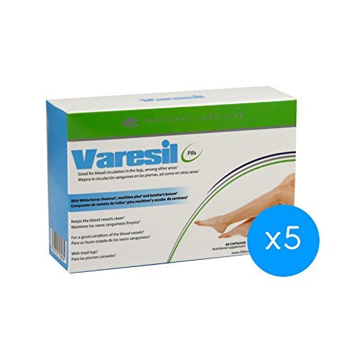 Varesil - Pack 5 Cajas Complemento natural para prevenir y reducir el tamaño de las varices