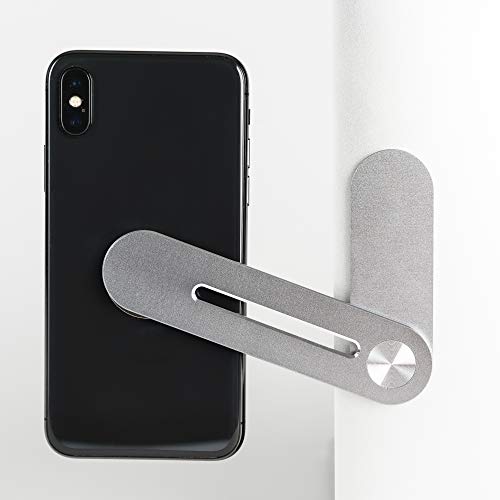 VARUTA - Soporte móvil para Ordenador, PC, comunicación móvil y Accesorio de Escritorio, Doble Pantalla, magnético, imán, aleación de Aluminio, Plateado.