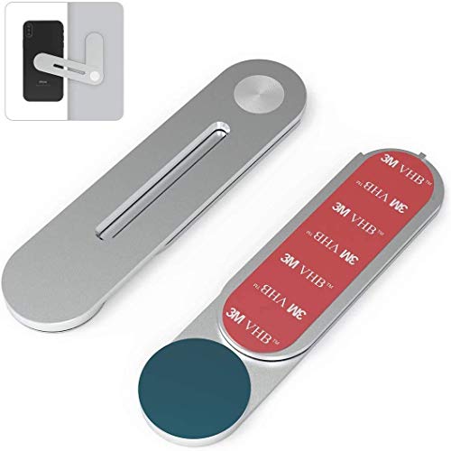 VARUTA - Soporte móvil para Ordenador, PC, comunicación móvil y Accesorio de Escritorio, Doble Pantalla, magnético, imán, aleación de Aluminio, Plateado.