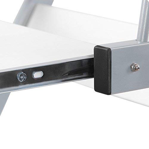 VASAGLE Escritorio de la Computadora Blanco Mesa de Ordenador en Forma de Z Escritorio para hogar o Oficina LCD811W