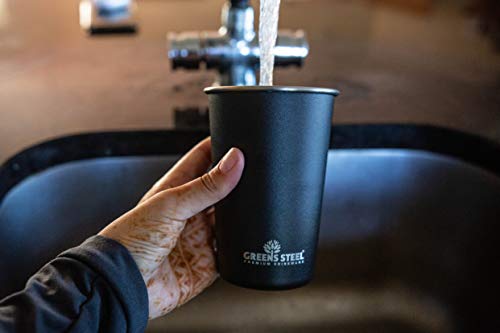 Vaso de 473 ml de acero inoxidable (4 unidades) – Vasos de metal prémium | Vaso apilable y duradero