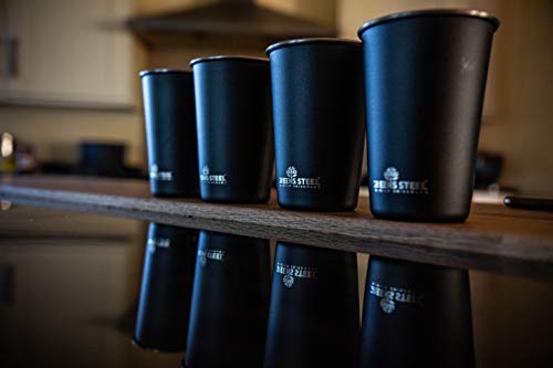 Vaso de 473 ml de acero inoxidable (4 unidades) – Vasos de metal prémium | Vaso apilable y duradero