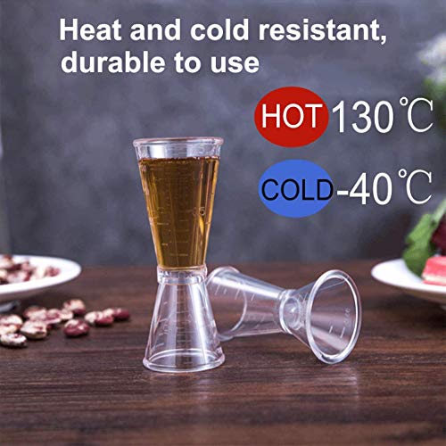 Vaso Medidor para Cócteles, JESSTOLO 2 Japonés Cocktail Jigger Dual Spirit Measure Cup 10ml/20ml & 20ml/40ml, para Bar y Hogar, para Licor, Bebidas, Vino, Ginebra, Whisky,