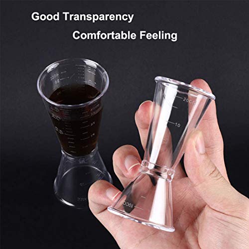Vaso Medidor para Cócteles, JESSTOLO 2 Japonés Cocktail Jigger Dual Spirit Measure Cup 10ml/20ml & 20ml/40ml, para Bar y Hogar, para Licor, Bebidas, Vino, Ginebra, Whisky,