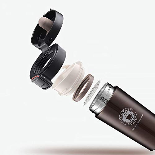 Vaso Termico Café Termo Taza Botella Taza Coche Acero Inoxidable Café Agua Thermos Frascos Termo Cafe Hermetico (Marrón)