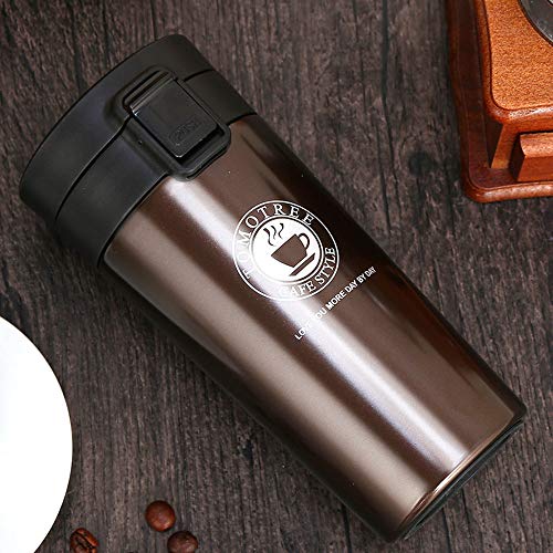 Vaso Termico Café Termo Taza Termica Viaje Botella Acero Inoxidable Agua Para Llevar Sin Bpa Thermos Frascos Inox Copa Termo Hermetico Té Cafe Caliente Taza Coche Bebida Hermetica 380ml