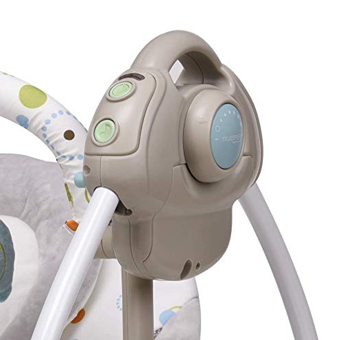 VASTFAFA Hamaca para Bebes, Eléctrica Mecedora para Bebés,Balancín Columpio Hamaca Plegado Con mosquitera,16 melodías,6 velocidades de oscilación medias