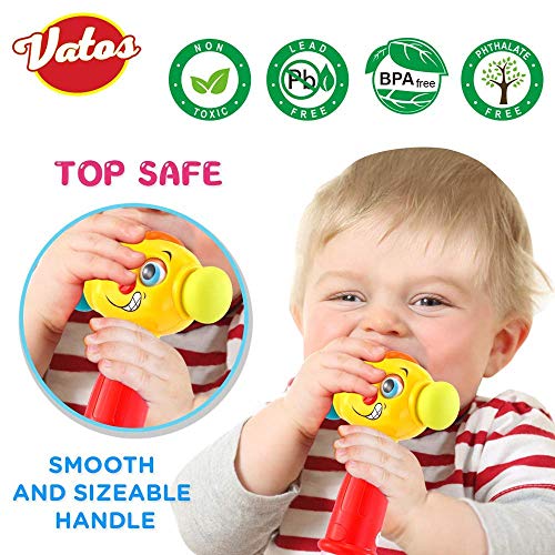 VATOS Bebé Martillo Juguete Bebé Juguetes Ligero y Musical 12 a 18 Meses Arriba Juguetes Infantiles Martillo Bebé Los Mejores Juguetes Regalos para 1 año (Solo Pronunciación en inglés)
