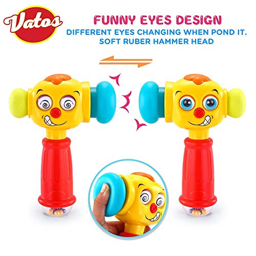 VATOS Bebé Martillo Juguete Bebé Juguetes Ligero y Musical 12 a 18 Meses Arriba Juguetes Infantiles Martillo Bebé Los Mejores Juguetes Regalos para 1 año (Solo Pronunciación en inglés)