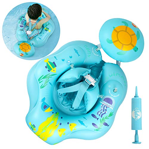 VATOS Flotadora para bebés 6meses-30meses Inflable Flotador de Natación para Bebés Bebé Recién Nacido Aprende a Nadar Entrenador Inflable Flotador para Bebés