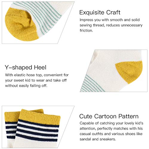 VBIGER 5 pares Niños Niñas Calcetines de Algodón Calcetines de Lindo Cómodo para otoño 3-7 Años