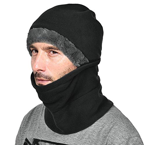 VBIGER Cuello Calentador para Invierno y Gorro con Calentito para Invierno Pasamontañas para Hombre y Mujeres