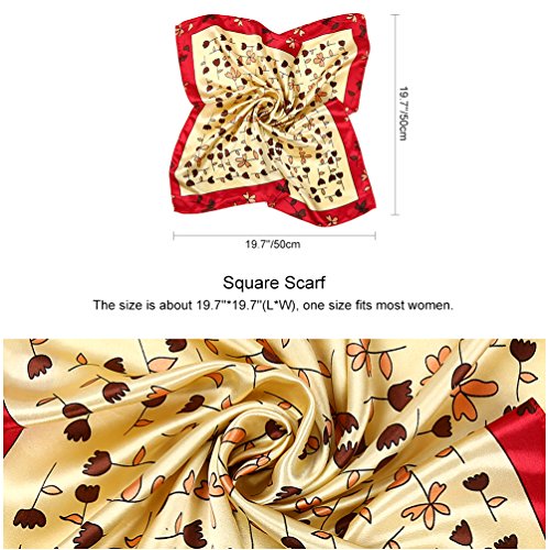 VBIGER Pañuelo de Seda Cuadrado para Mujer,12 pcs