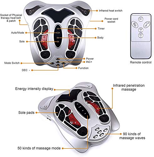 VCtyui Máquina de masajeador de pies médica, Dispositivo fisioterapéutico con función de reflexología del pie, acupuntura y Terapia de Infrarrojos para el Alivio del Dolor crónico