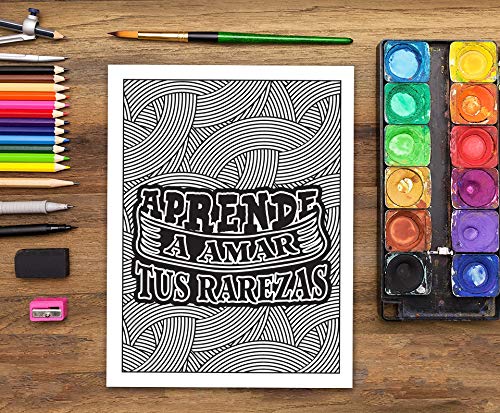 Ve repartiendo amor por ahí, como si fuera confeti: Un inspirador libro de colorear para adultos