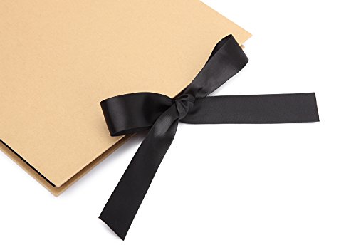 VEESUN Album de Fotos Scrapbook, 80 Páginas Negras (40 Hojas), DIY Scrapbooking Album Original para Aniversario de Boda de Oro Cumpleaños Navidad para Mujer Niña Novios Novia Amiga Regalos, Amarillo