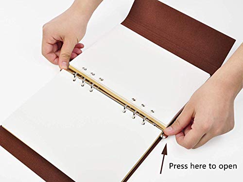 VEESUN Cuaderno de Cuero A5, Retro Libreta Bonitas de Viaje, Cuaderno Vintage Agenda, Recargable Bloc de Libros en Blanco Diary Regalo, Diario de La Regalo Para Hombres Mujeres Estudiantes, Búho